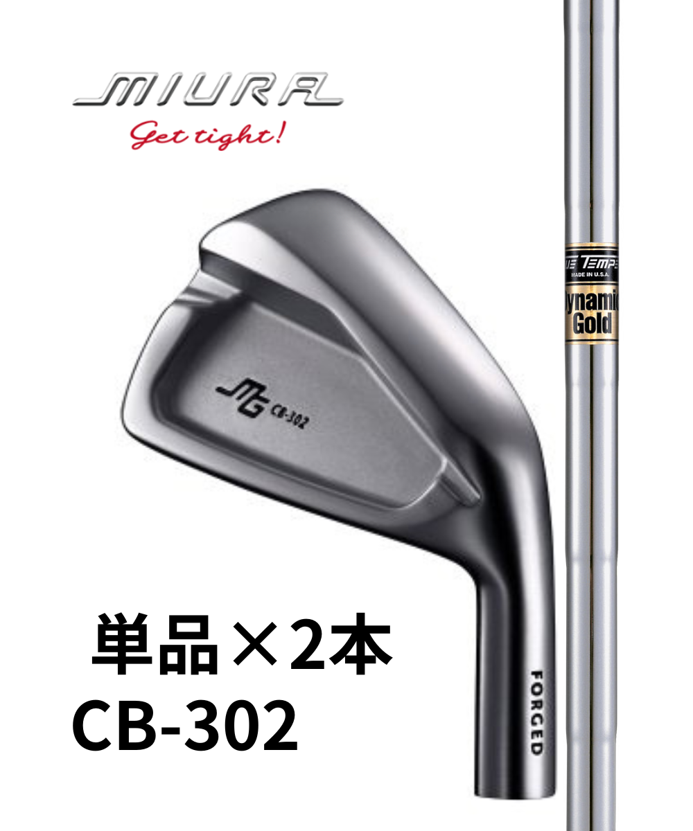 (三浦技研)CB-302×(トゥルーテンパー)ダイナミックゴールド【単品アイアン2本】