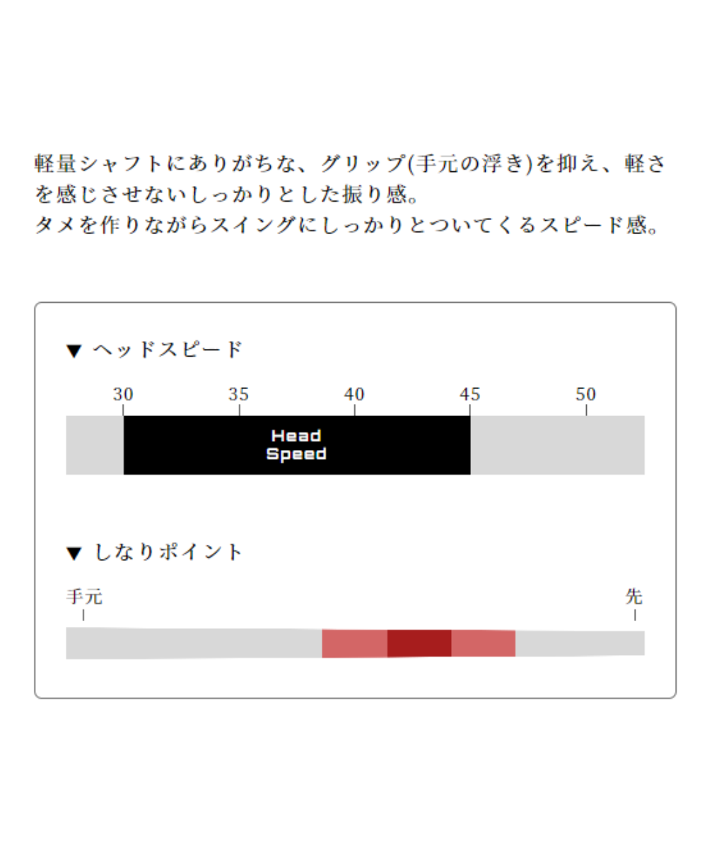 【スリーブ付きシャフト】プログレスドライバー用×(アーチ)NATURAL9 ROSSO