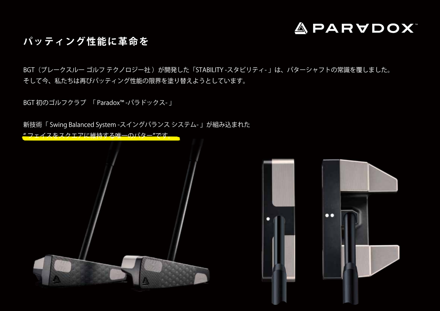BGT)PARADOX ブレード パター 正規品 – 地クラブ専門店T-LABO GOLF BGT)PARADOX ブレード パター 正規品 – 地クラブ専門店T-LABO GOLF